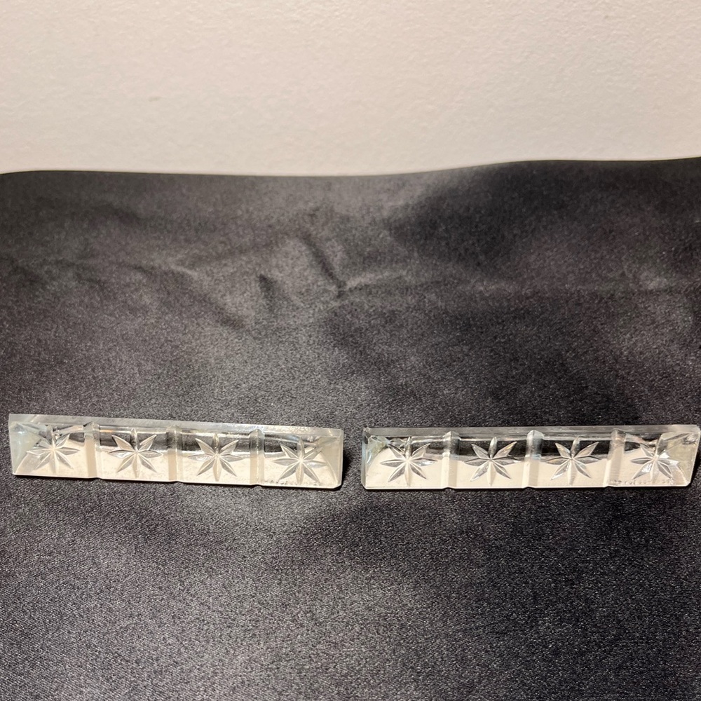 Vintage knife rests. Cut glass. Elegant